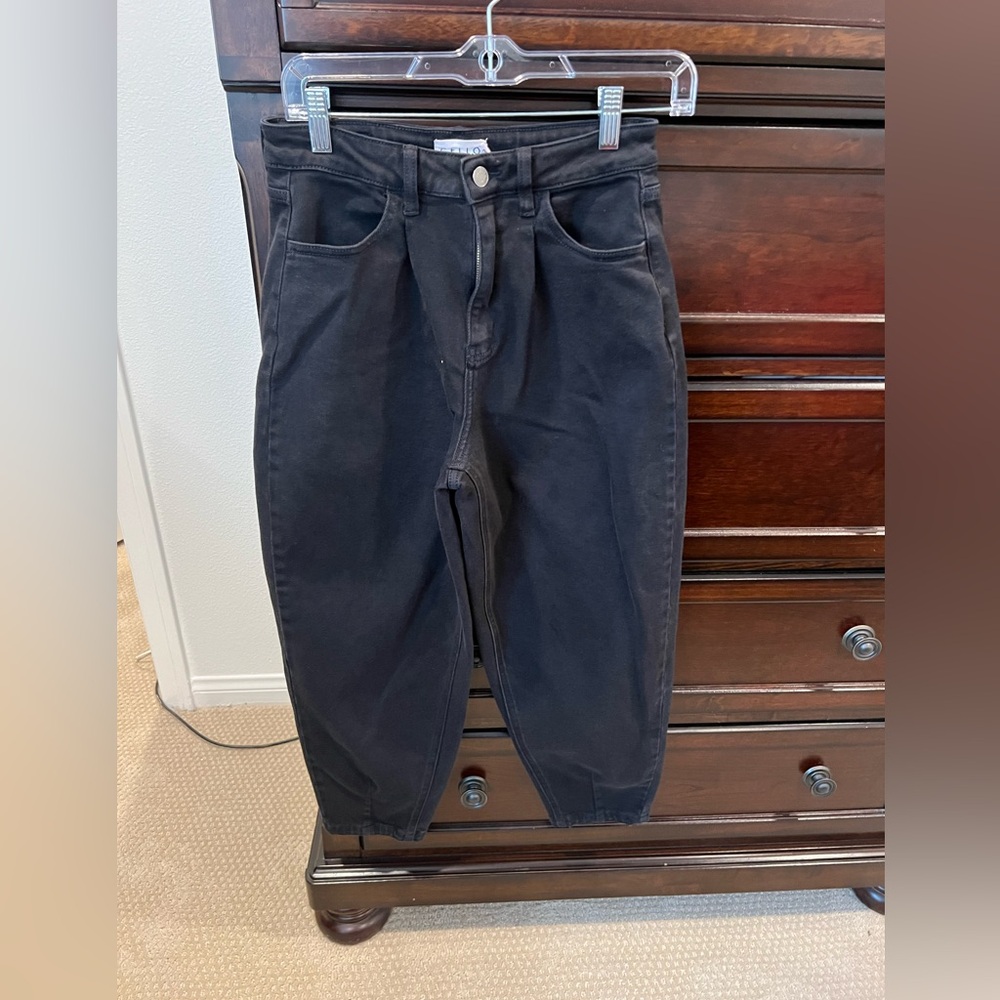 Cello size 3 black denim joggers